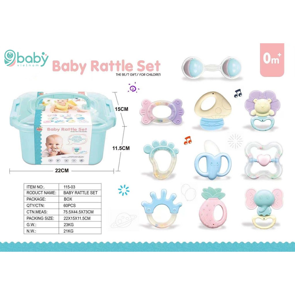 BỘ 10 MÓN ĐỒ CHƠI, GẶM NƯỚU AN TOÀN cho bé {Đồ chơi gặm nướu cho bé}