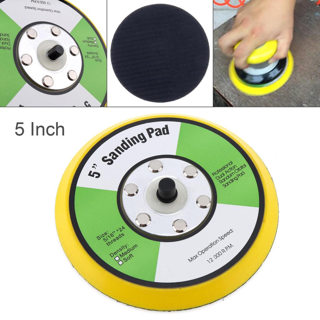 Đế máy chàm nhám tròn hơi 5 Inch (125mm)/6 Inch (150mm) - (Đế Gai/đế trơn)