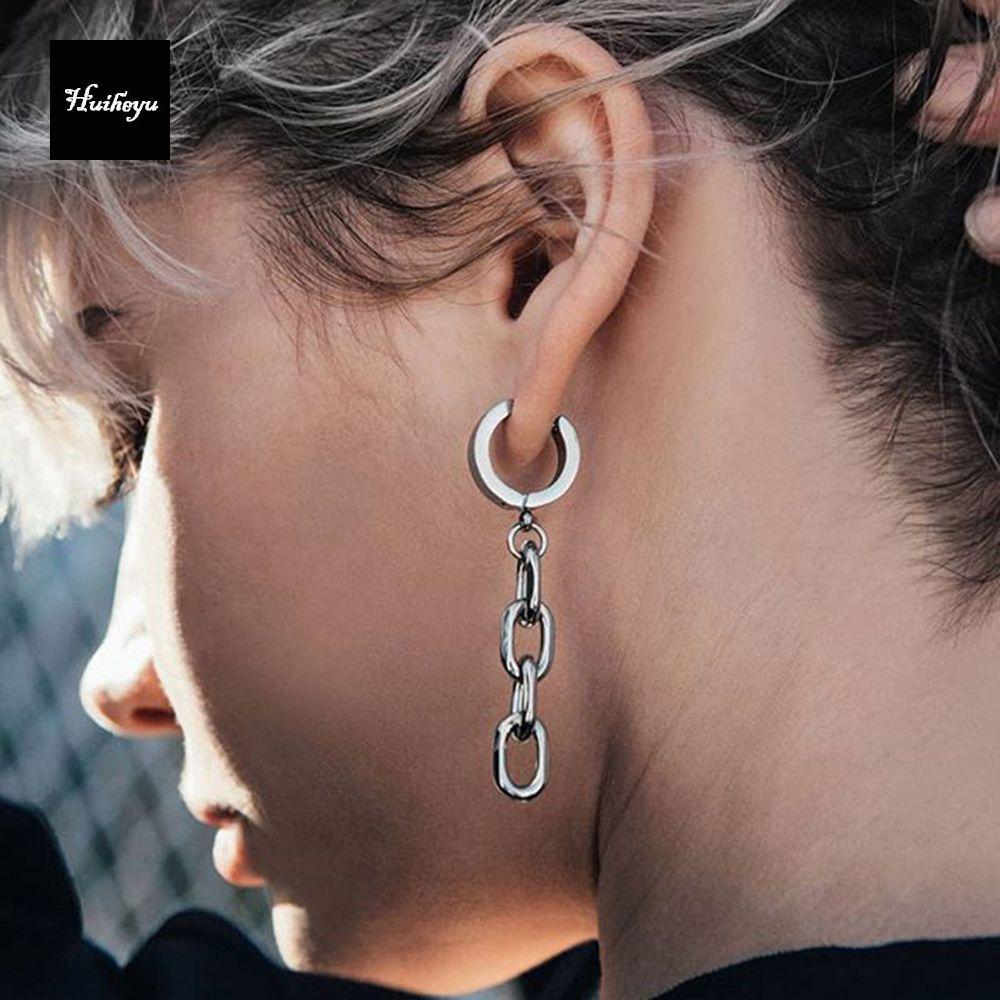 ZIBUYU Earrings for Men and Boys BTS Clip On Hoop Earrings for Women  Stylish Titanium Steel