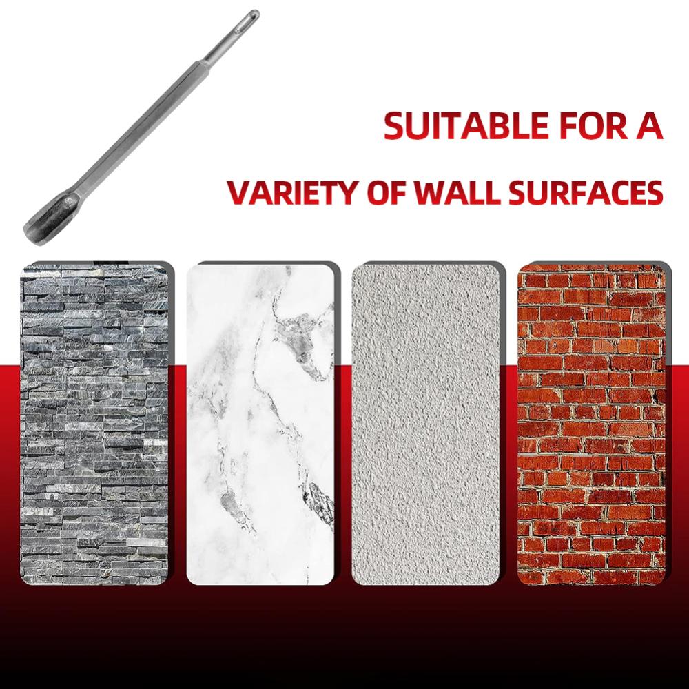 Round Shank Carbide Chisel SDS Plus Hammer Drill Chisel Rotary Hammer Chisel Bits for Masonry Concrete Brick Stone