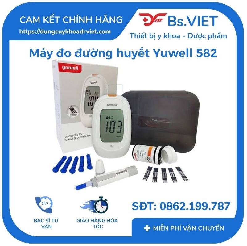 Blood Glucose Meter yuwell 582 -test blood for diabetics, tracking and blood glucose test real quick and accurate, help the sick control blood sugar
