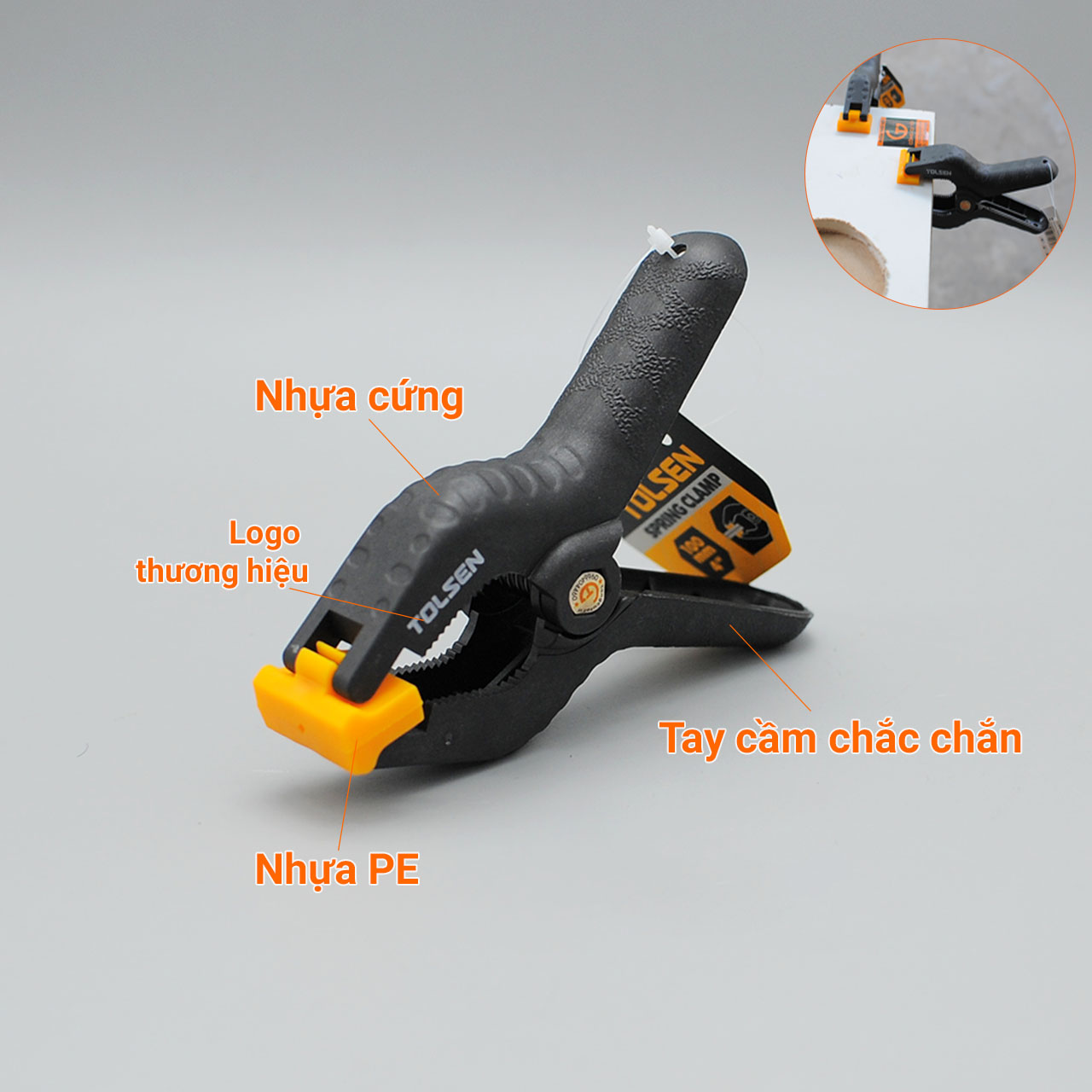 Kẹp lò xo Tolsen size tùy chọn