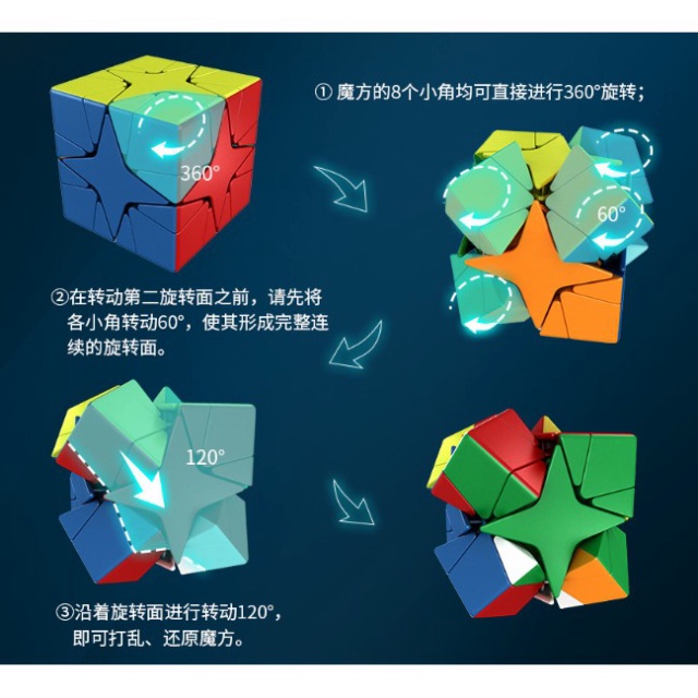 Rubik Biến Thể Moyu MeiLong Polaris Cube Stickerless