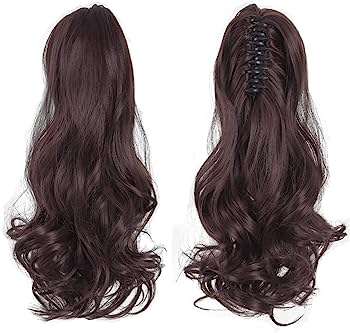 Natural Baal Wig Hair Extension Ponytail Hair Straight Hair Extension for Her Can Cover Full Head and Can be used to add volume to hair Down Steps are Curly for Natural Look
