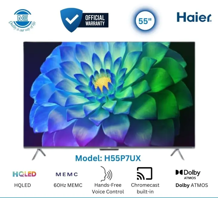 HAIER 55″ 4K HQLED Google TV | H55P7UX