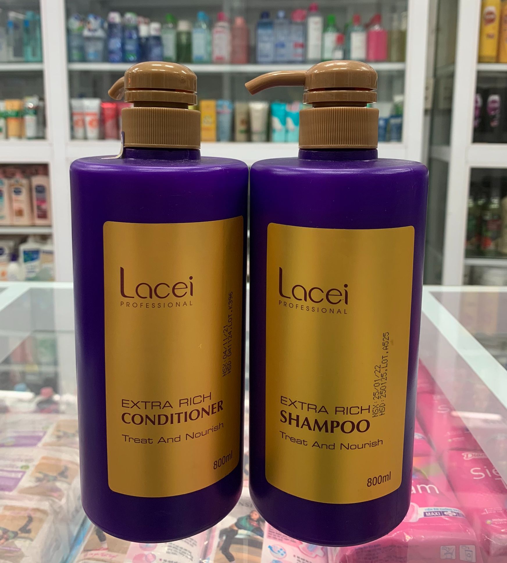 [HCM]COMBO DẦU GỘI 800ML VÀ DẦU XÃ LACEI 800ML