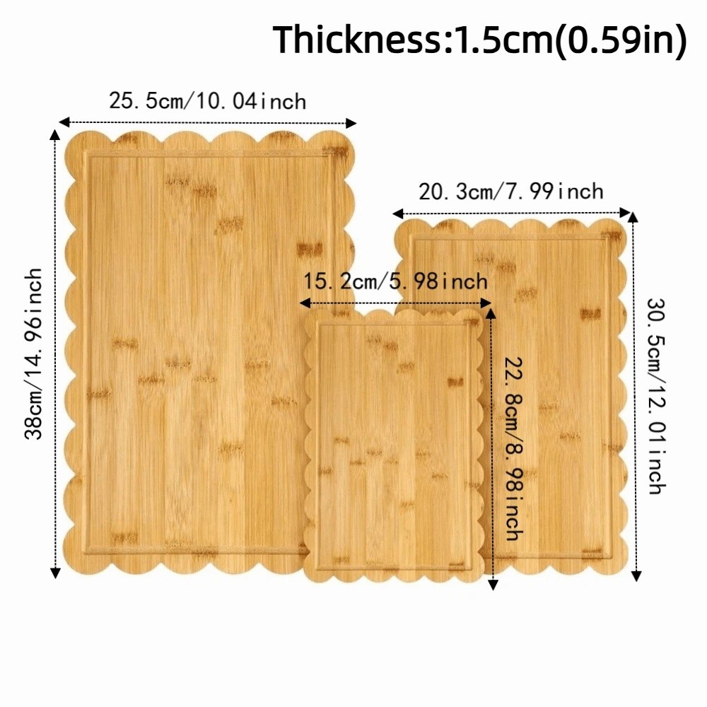 Practical Anti-Bacterial Wood Cutting Board Non-sticky Rectangular Steak Plate Odor-Free Durable Kitchen Chopping Block Daily Cooking.