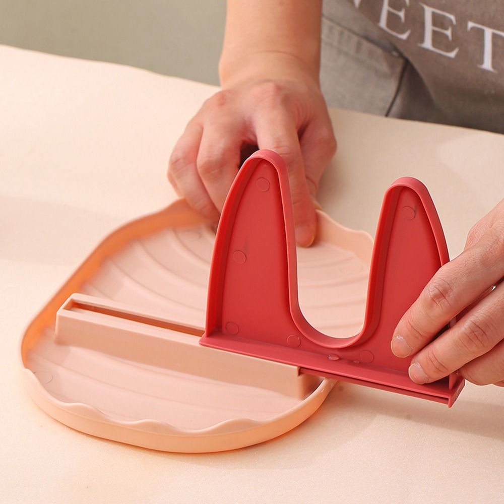 KATHRYNSON Multifunction Cookware Drain Rack Cap Shelf Spoon Rest Stove Organizer Spatula Rack Pot Lid Shelf Foldable Pot Lid Holder