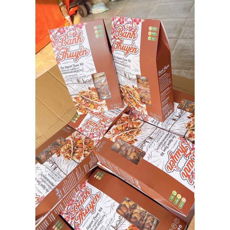 Bánh thuyền mix hạt hộp giấy 500g