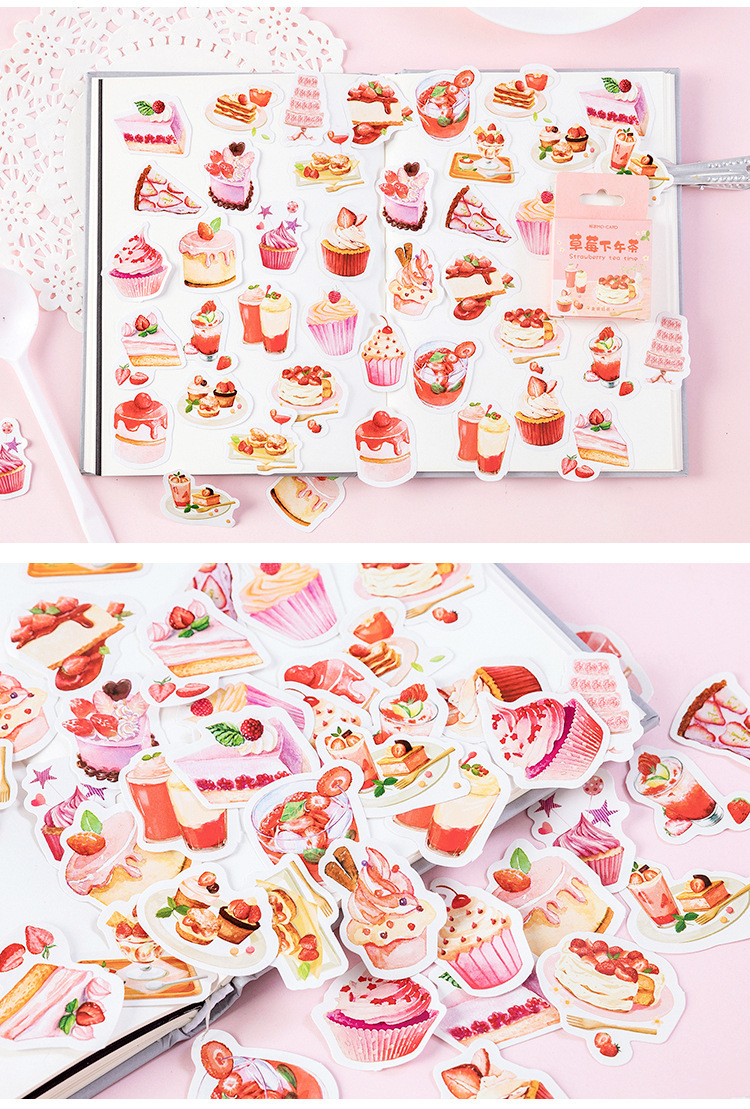Hộp 46 stickers thức ăn uống