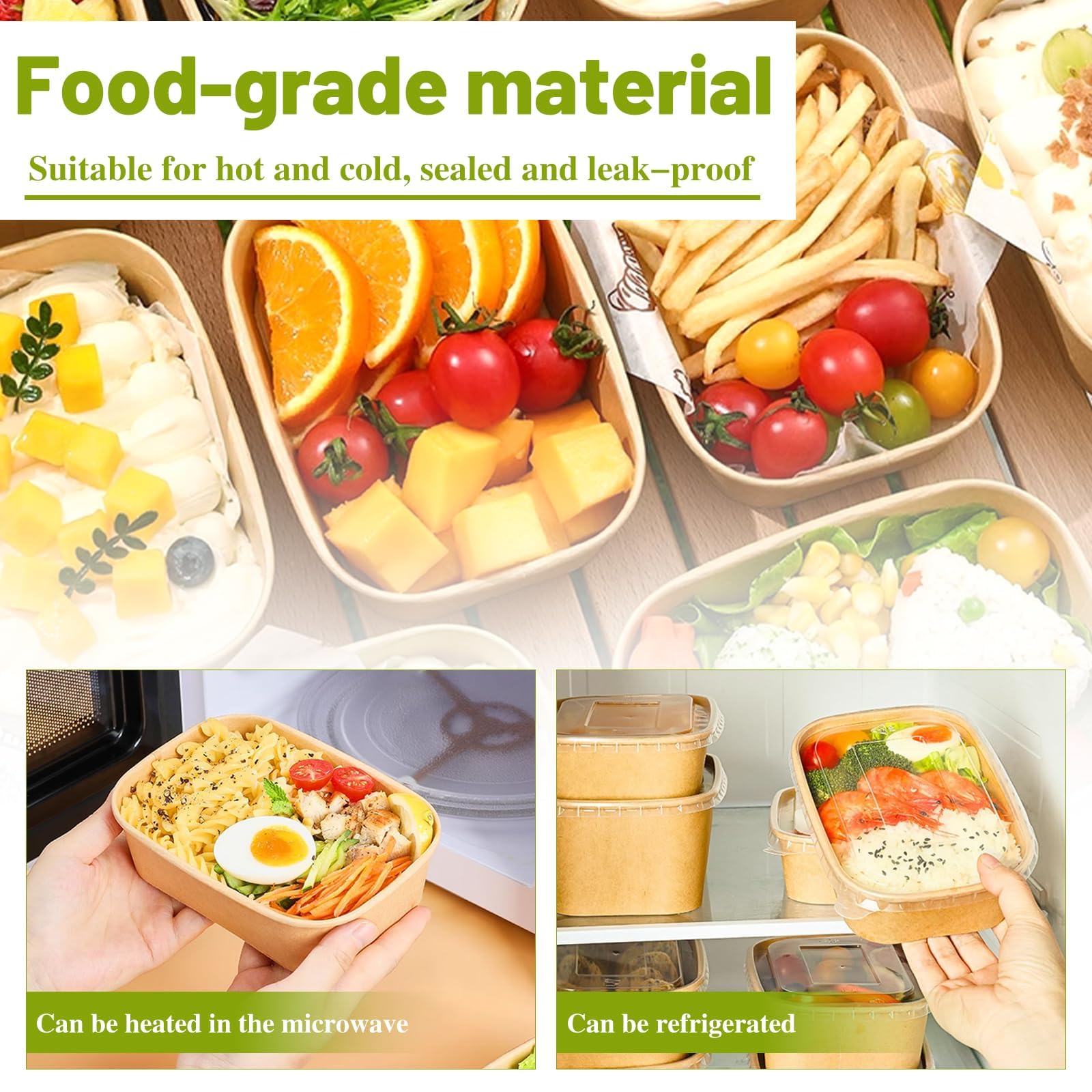 25pcs/Set Lunch Box Kraft Paper Square Fast Food Packaging Box Paper ...