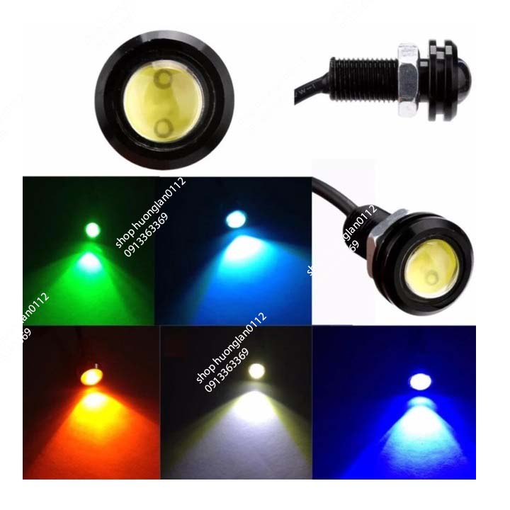 Đèn led xe máy cúc áo mắt mèo giá 1 đôi