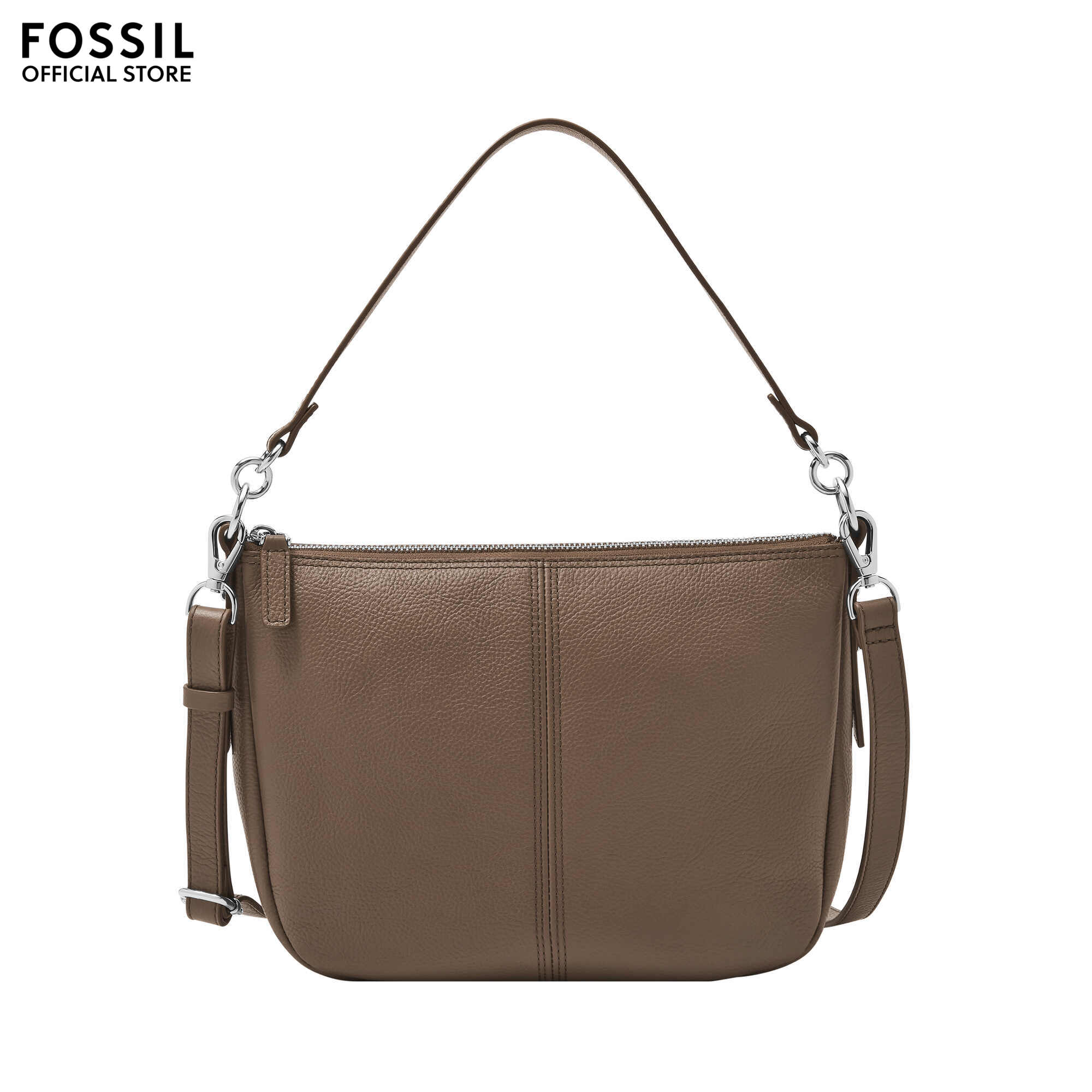 Fossil Women's Jolie Crossbody Bag ZB7716793 Grey Leather