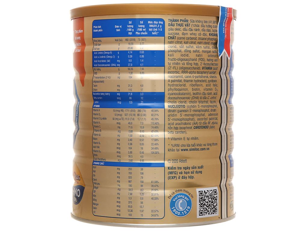 [HCM]Sữa similac IQ plus HMO số 3 1.7kg -23/10/23