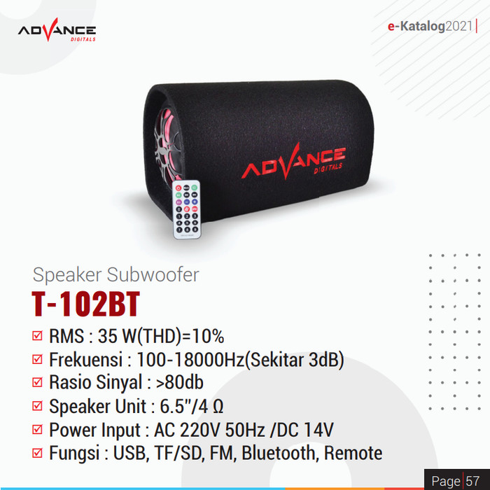 advance t102