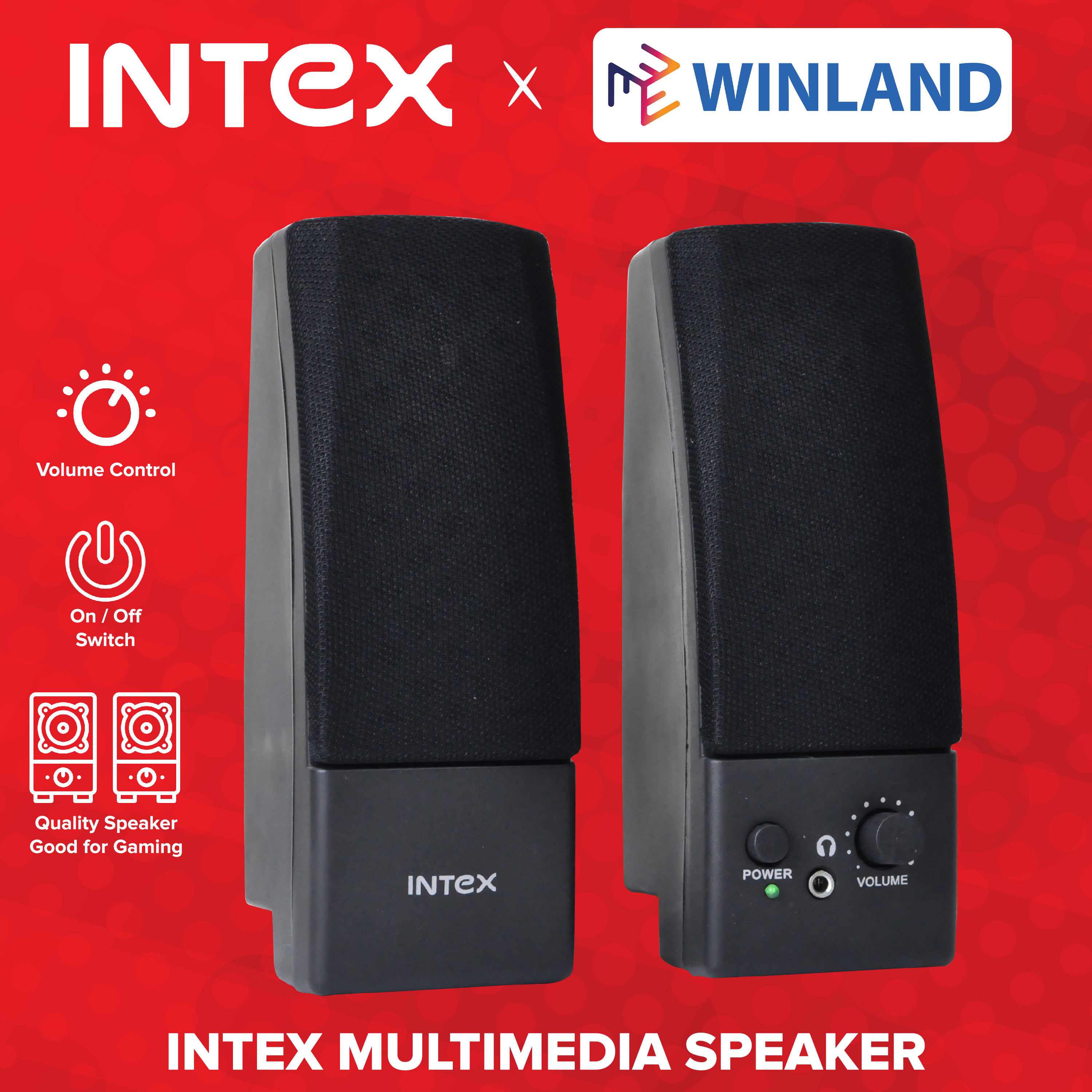 NEW! INTEX by Winland Computer Multimedia Speaker 2.0 IT350 S *WINLAND