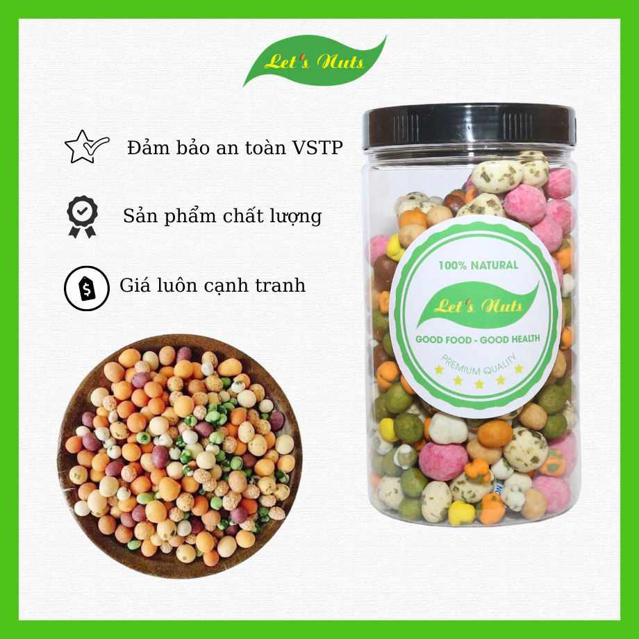 [HCM]Đậu mix đủ vị lon pet 450g sang trọng hợp vệ sinh món quà ăn vặt tuyệt vời Susuto Shop