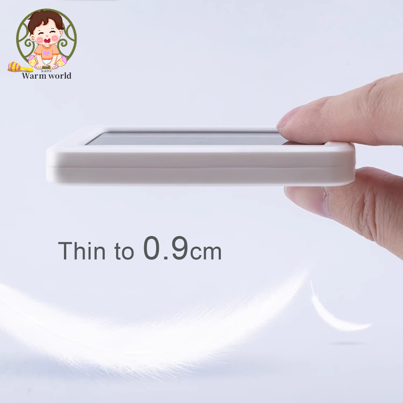 Warm world Digital Wall Clock With 3.2inch LCD Display Temperature Time Humidity Meter For Indoor Bedroom Baby Room