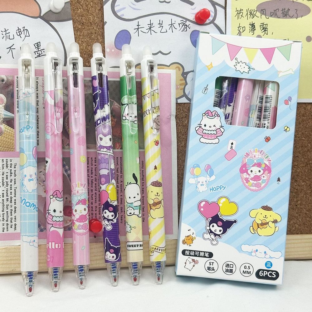 6PCS%20Cute%20Kuromi%20Melody%20Thermal%20Eraser%20Pen%20Blue%20Ink%20Erasable%20Gel%20Pen%20Press%20Aesthetic%200.5mm%20Neutral%20Pen%20School%20Office%20-%20Image%209