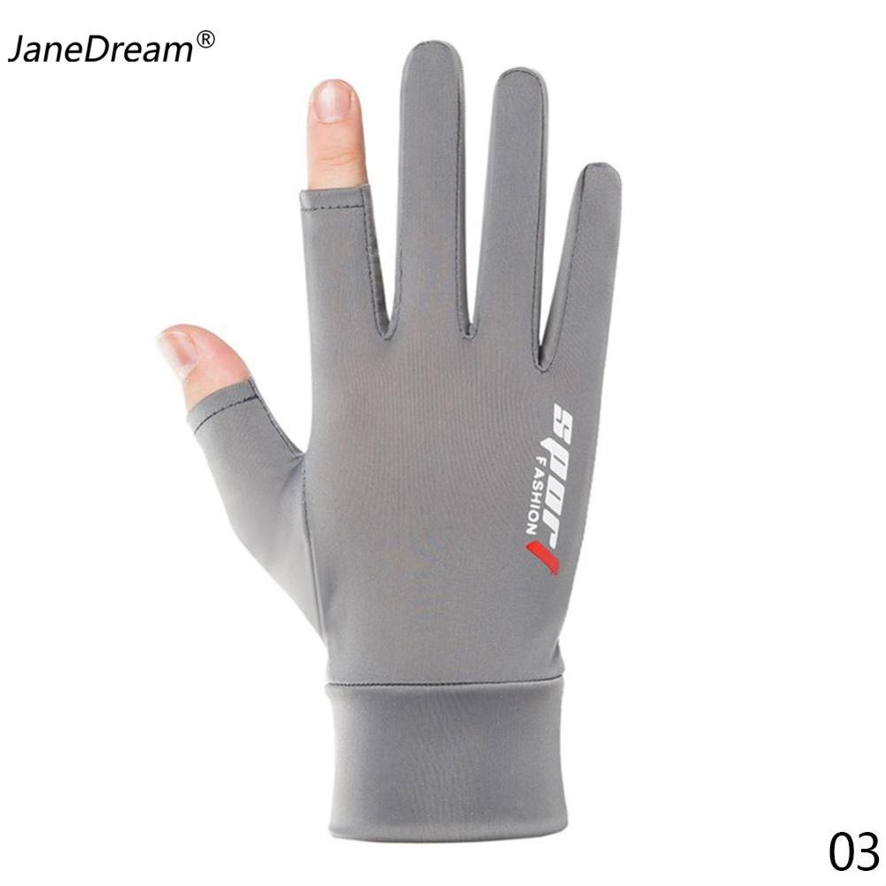 JaneDream 1 Đôi Găng Tay Lụa Lạnh Mùa Hè, Găng Tay Silicon Cho Xe Máy Thể Thao Ngoài Trời Thoáng Khí Chống Tia UV Chống Nắng Dùng Khi Đạp Xe Câu Cá