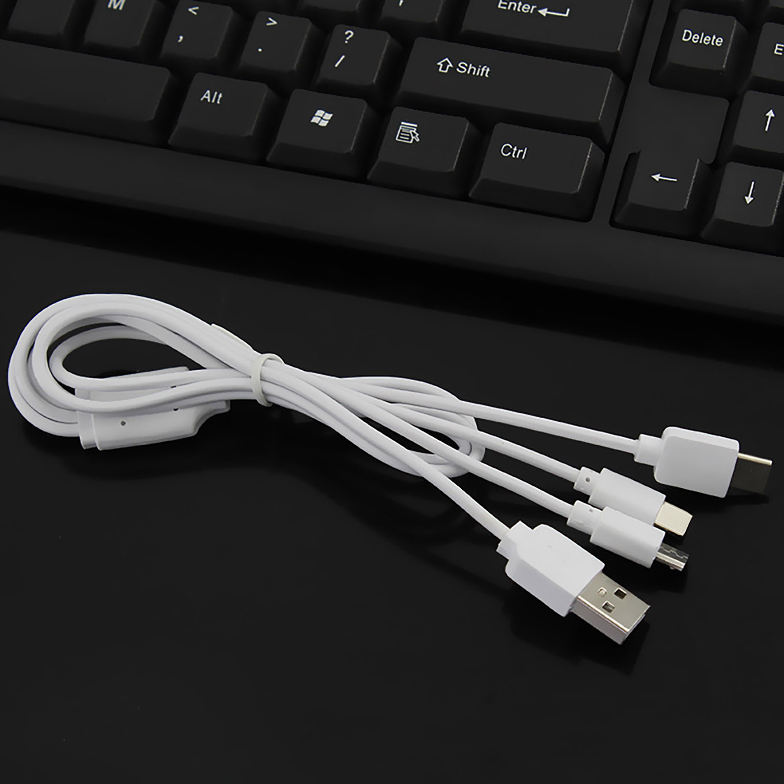Eguan Data Cable 3 in 1 Fast Charging Cable for Iphone Android Phones Tablets Universal Micro Usb Type-c Data Cord
