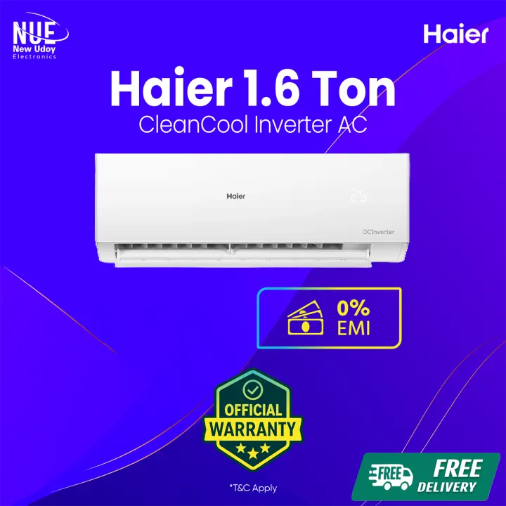 Haier Official from Haier1.5 Ton 18000BTU CleanCool Inverter AC HSU-18CleanCool:(INV)(3DF)(QA)