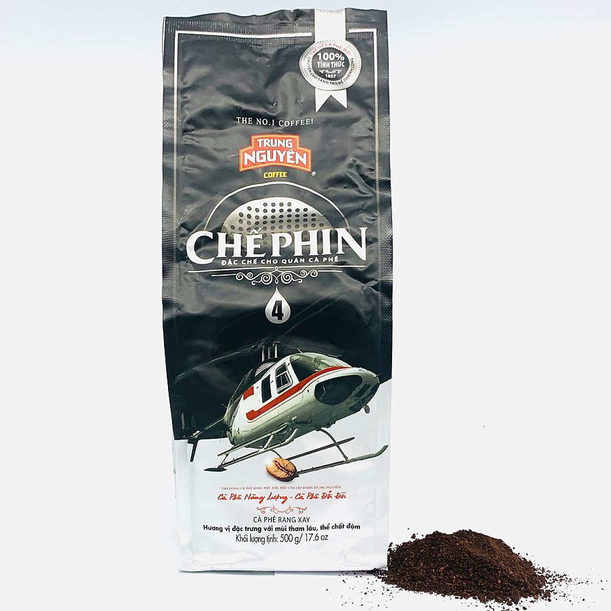 ( 02 GÓI - CP4) CHẾ PHIN SỐ 4 - 500GAM/ TÚI - Cà phê pha phin Trung Nguyên