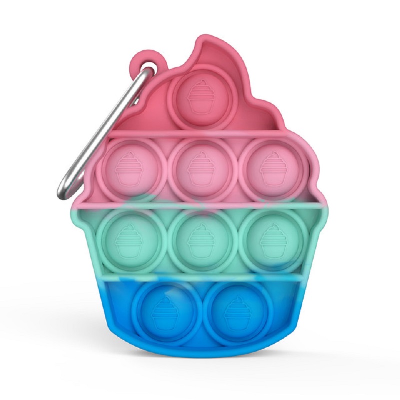 【EcoDealsq】Pop it Poppit Fidget Toys Mini Keychain Push Bubble Sensory ...