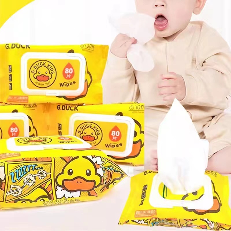 12 x BABY LOONEY TUNES BABY MILD WIPES ALCOHOL-FREE HYGIENIC CONTAINER 80 SHEETS 