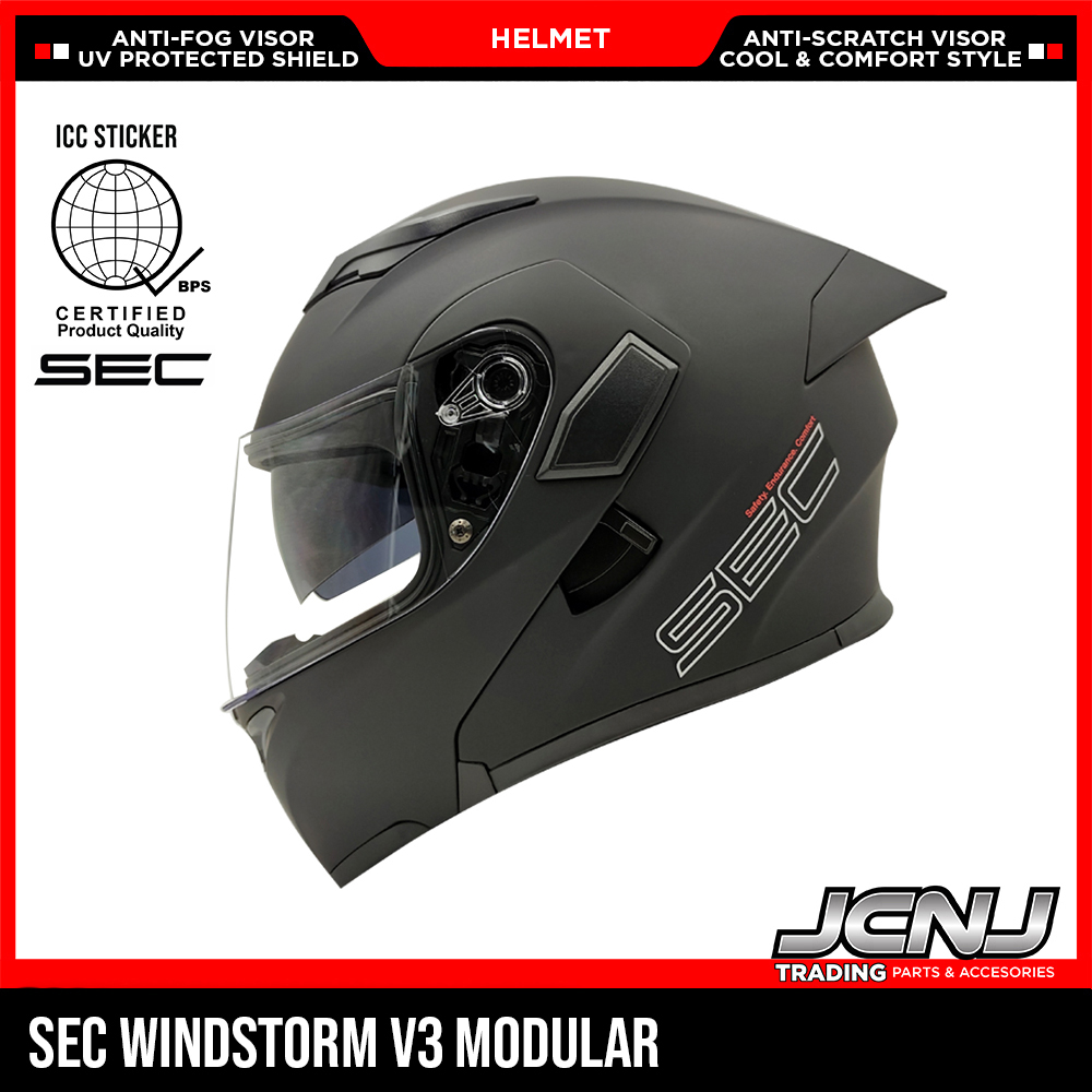 JCNJ Motorcycle Helmet SEC Windstorm V3 