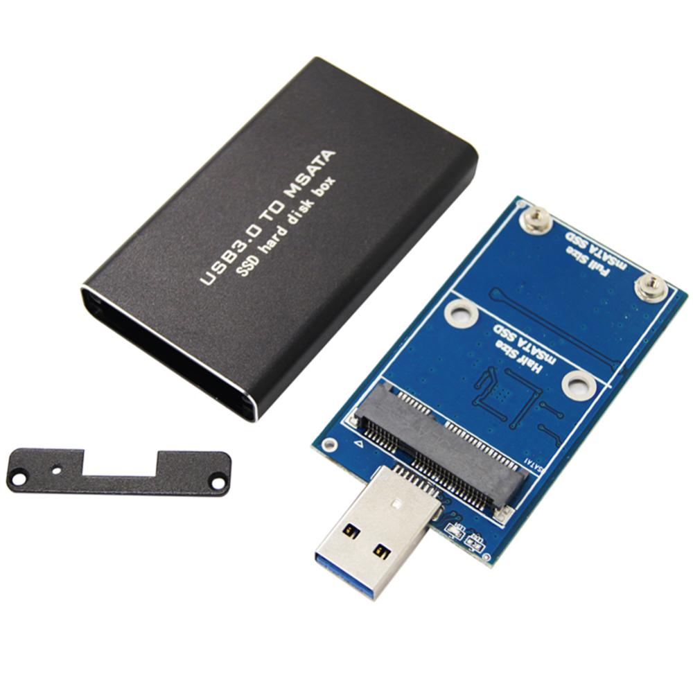 Mini MSATA Để USB 3.0 Hộp đĩa cứng 6Gbps công cụ chuyển đổi SSD Adapter Bao Vây Không Dây Pci-E Cho 30*30/50 mSATA SSD
