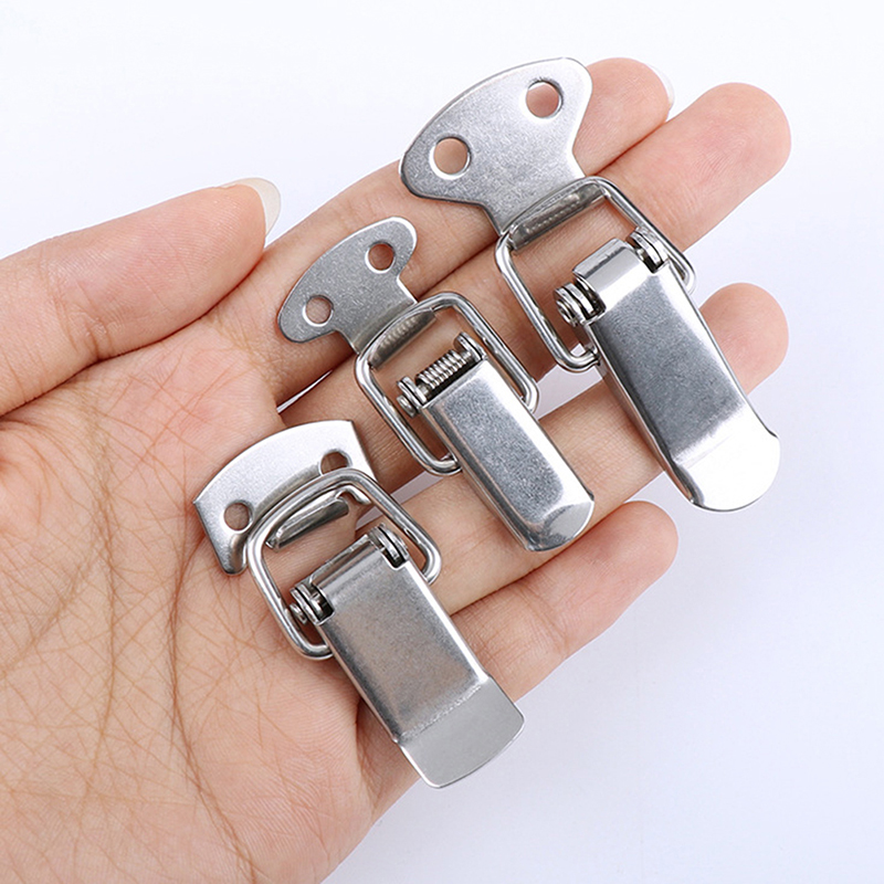Stainless Steel Toggle Box Lock Cap Lock Hardware Buckle Spring Loaded Latch. 
