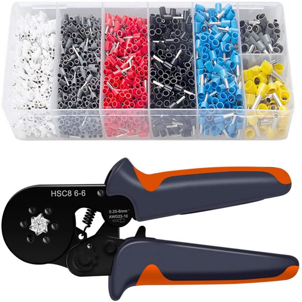 Pliers And Pliers Ferrule Crimping Tool Kit With 1250pcs Wire Ferrule  Terminal Kit, Self-adjusting Crimping Pliers, Ferrule Crimping Plier For  Awg 23