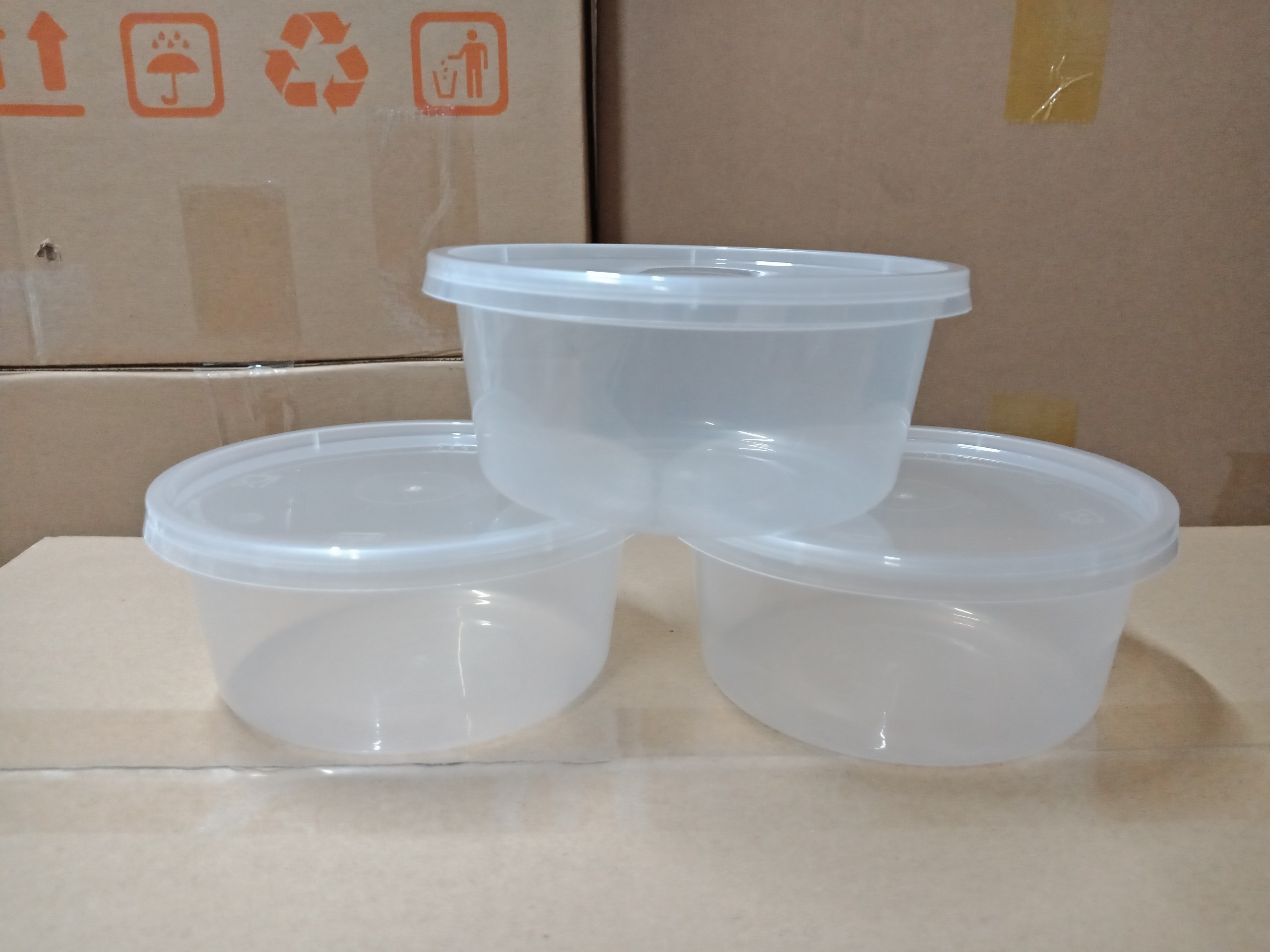 COMBO HỘP NHỰA TRÒN PP 350ML ( CÓ NẮP )
