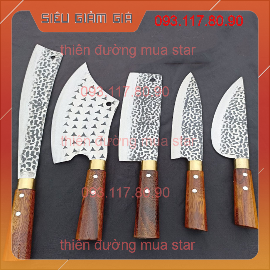 Bộ dao bếp thép nhíp ô tô