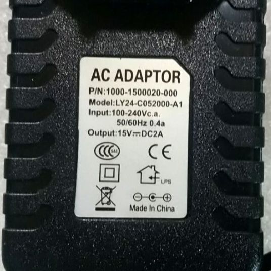 Adapter DC 15V - 2A (Đầu cắm Lớn 5.5mm X 2.1--2.5mm)