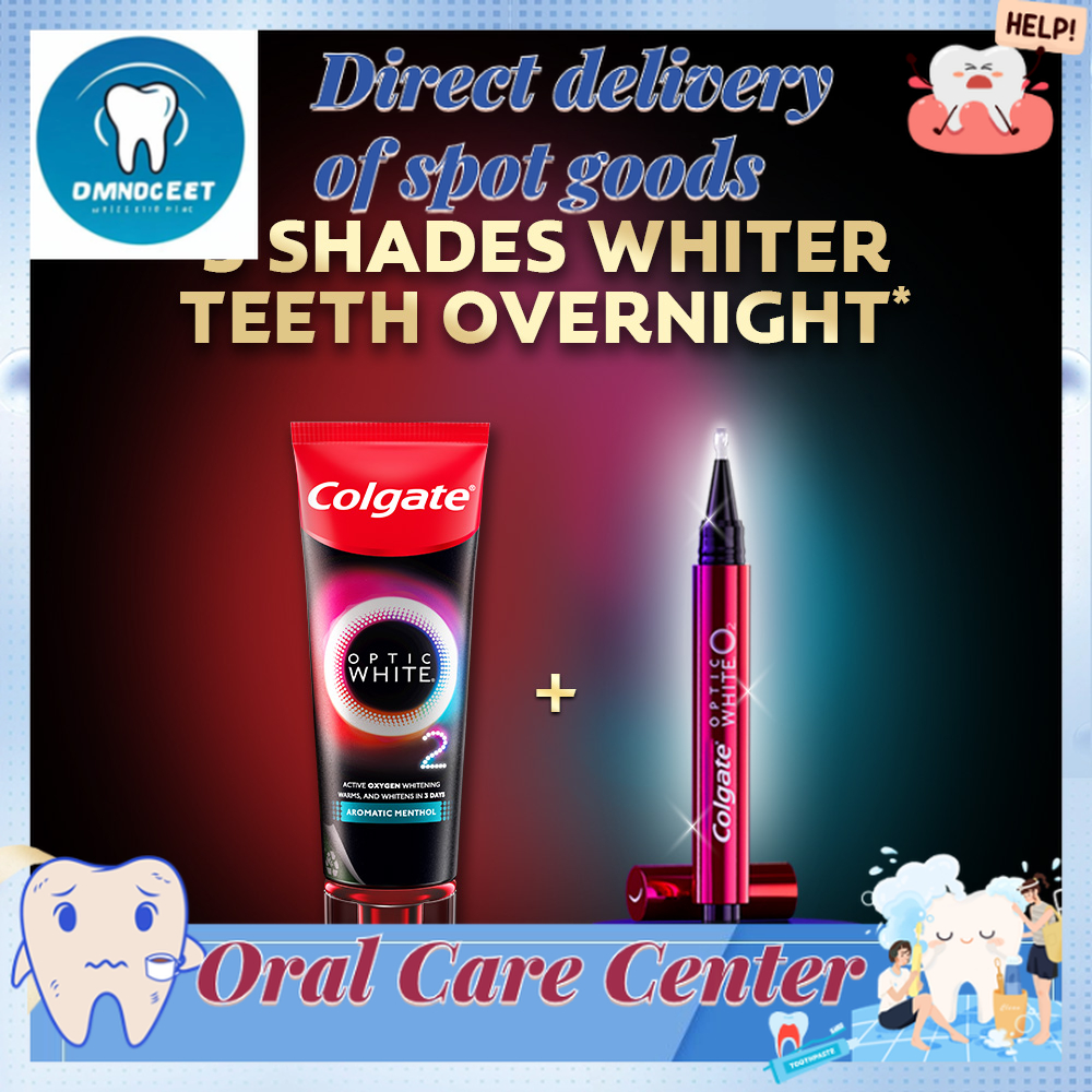 Colgate Optic White O2 Oxygen Whitening Toothpaste 85g + Colgate Optic ...