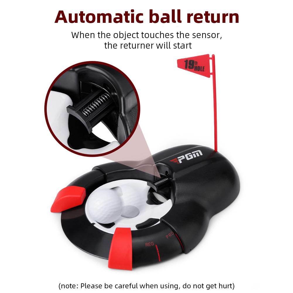 PGM Golf Automatic Putting Ball Return Cup Flag Putt Putter Plane Corrector Training For Indoor Outdoor Training DB015