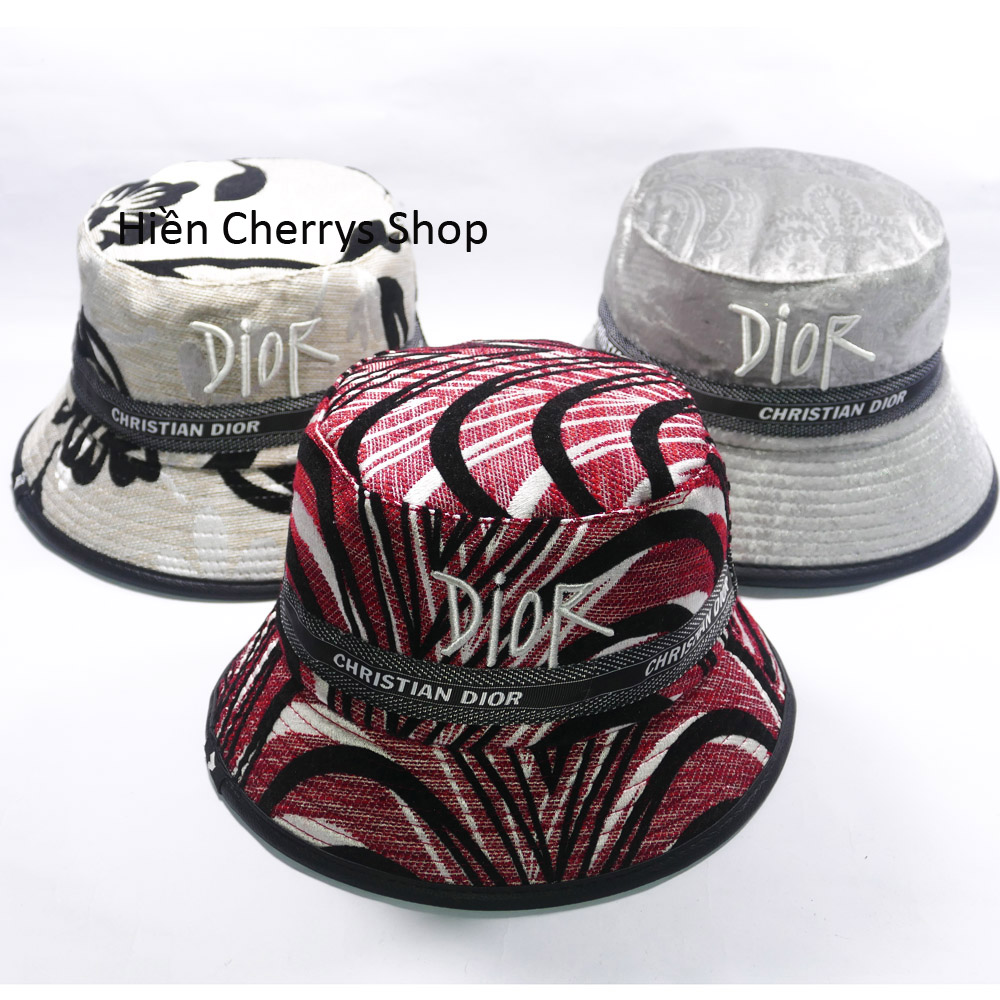 Dior Size 57 TeddyD Brim Bucket Hat With Veil
