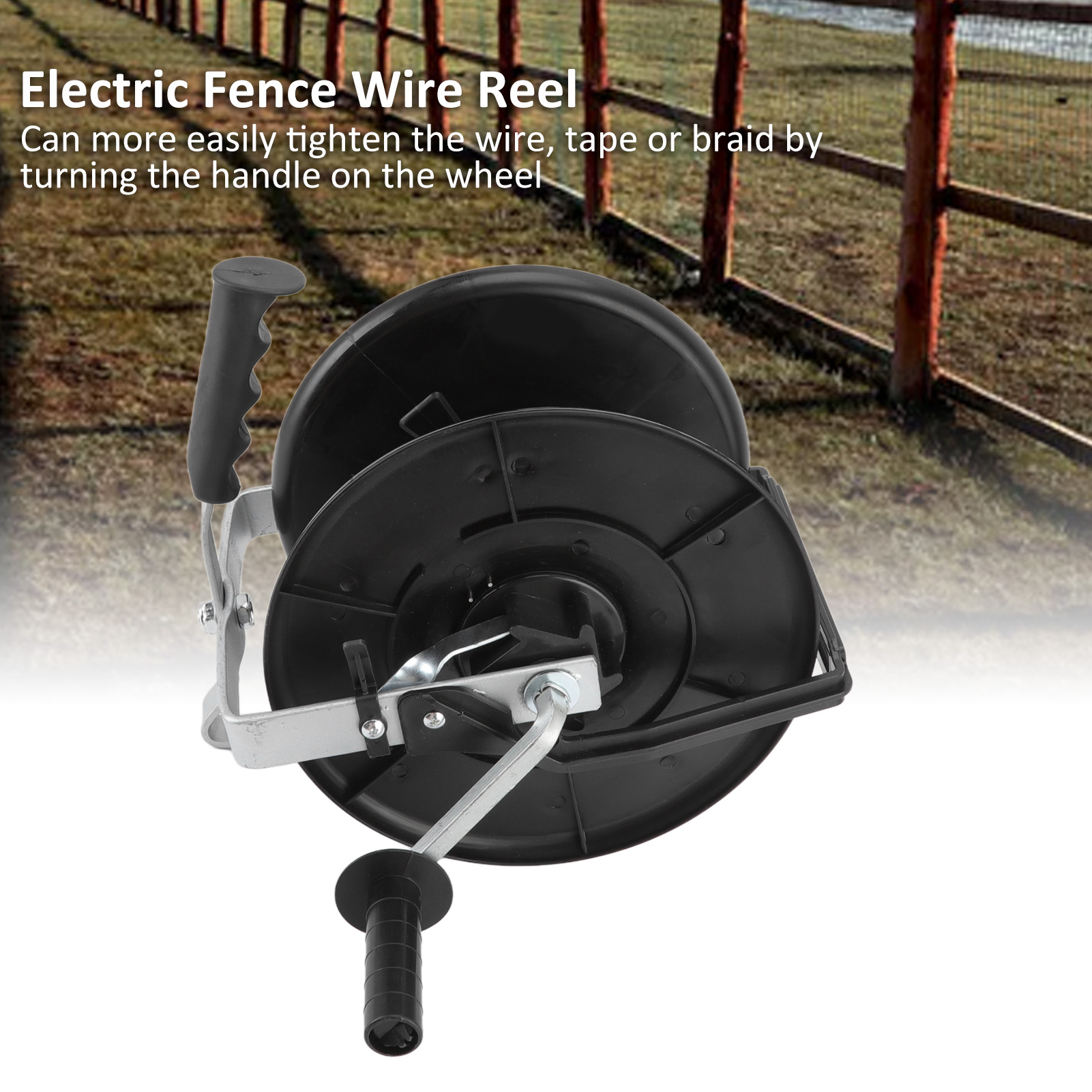 Electric Fence Wire Reel Manually High Strength Fence Electrified Rope  Winder Easy To Operate for Farm