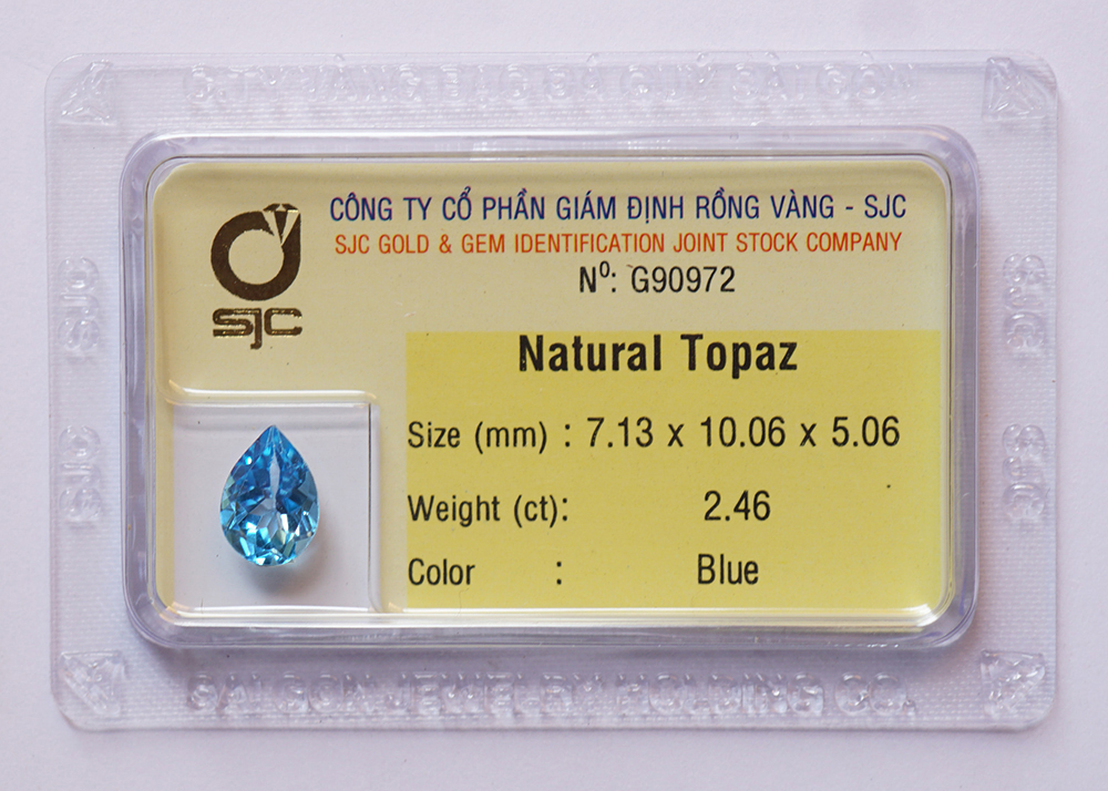 Mặt đá topaz tự nhiên giọt nước kiểm định 7x10 li 56443 legaxi