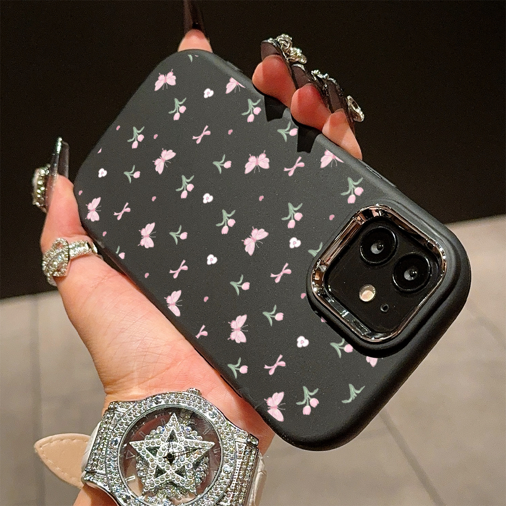 Hontinga for Xiaomi Poco X3 NFC Poco X3 Pro Back Cover Luxury Silver Edge Lens Mobile Cover Full screen Flowers Butterflies Pattern Soft Silicone Phone Case. 