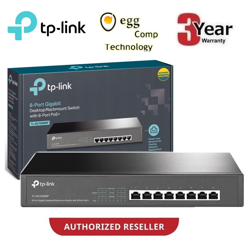 tp-link tl-sg1008pe 8 port gigabit poe network switch 