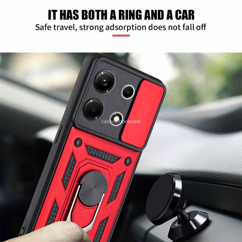 Armor Phone Case For Infinix Note 40 30 Pro Plus ProPlus Pro+ VIP 40Pro+ 30VIP 30Pro Note30 Note40 4G 5G 2023 2024 Casing Shockproof Ring Stand Holder Full Protect Soft Edge Anti Fall Back Cover