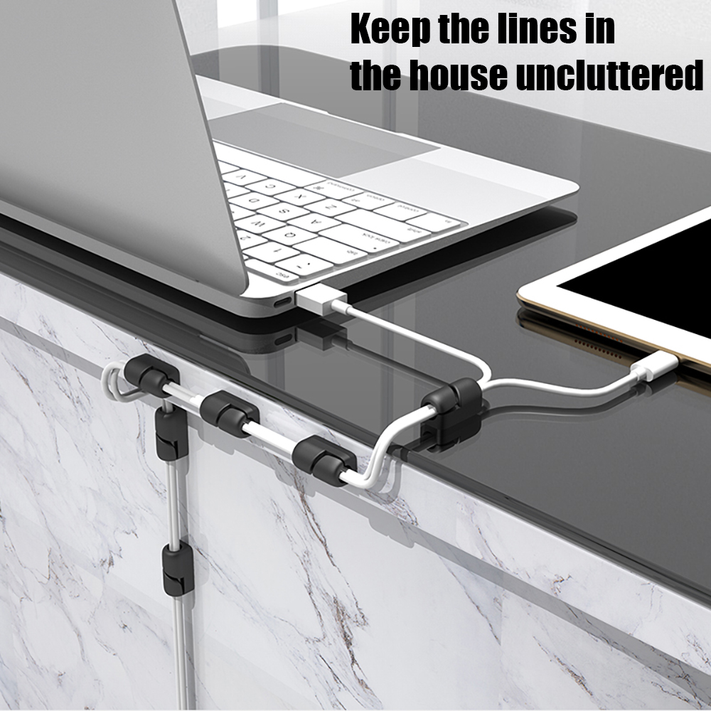 3/5 cái sắp xếp kẹp cáp tự Cáp dính Quản Lý Hình Dán Tường mạng cố định kẹp máy cuộn dây