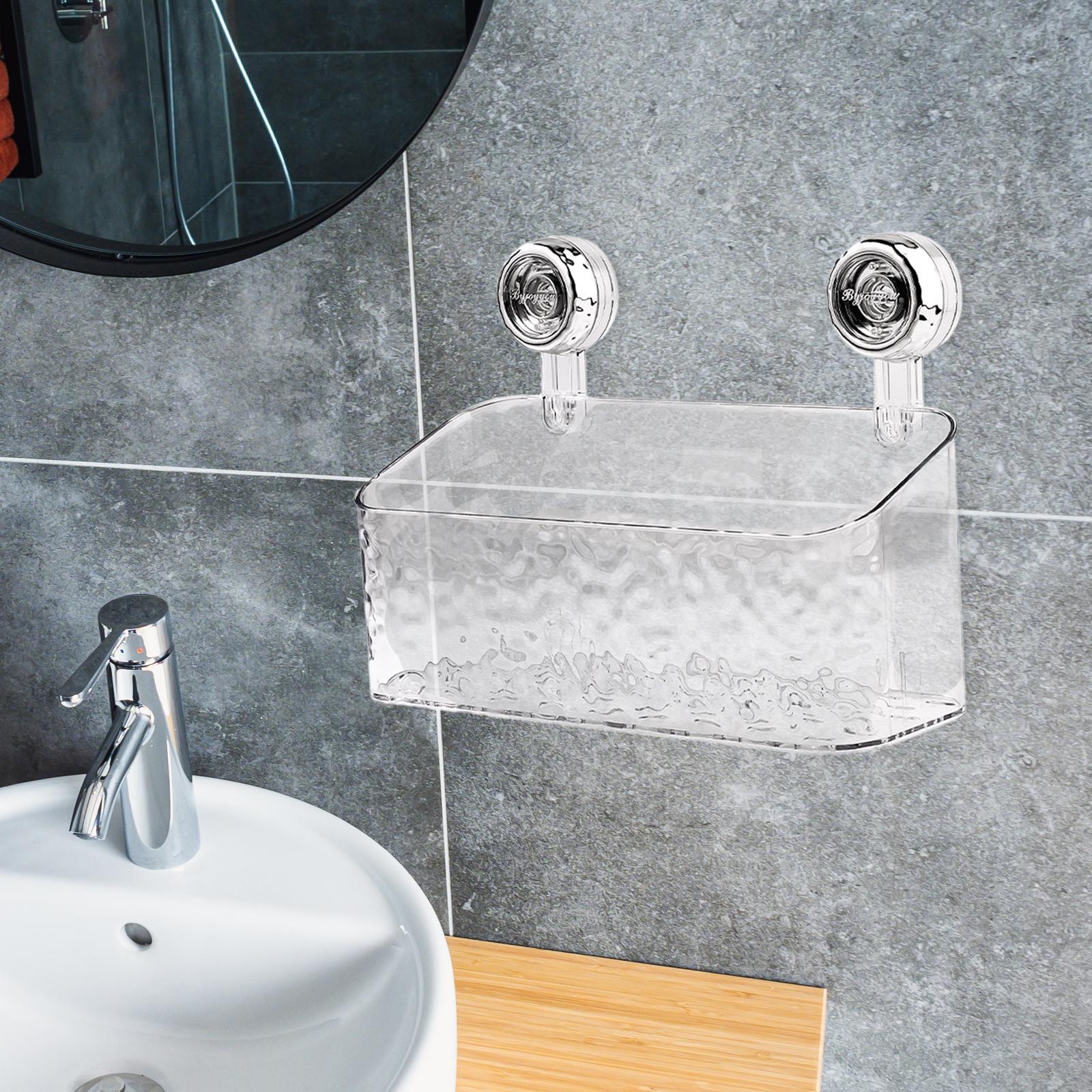 Blesiya Shower Caddy Suction Cup Wall Mounted Soap Dish Holder Kitchen Sponge Holder