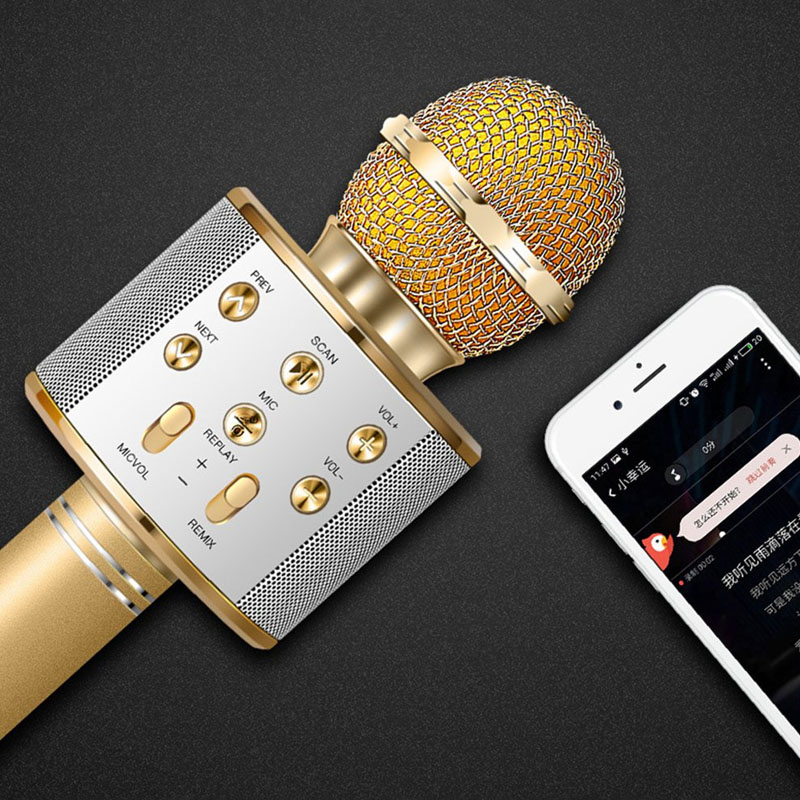 Micro Bluetooth W858 Micro không dây Ktv Karaoke Micro cầm tay