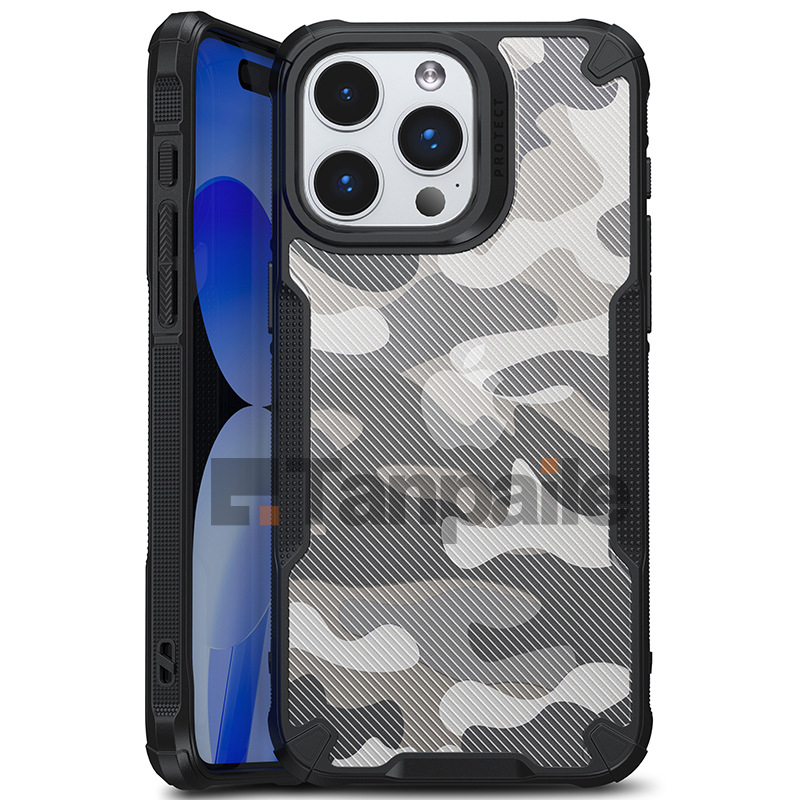 Tanpaile Camouflage Pattern Outdoor Sports Case for Apple iPhone 15 14 Pro Max Plus Case 13 12 Hard Back with Shockproof Enhanced Side Protective Cover FOR iPhone 16 Pro Max Case