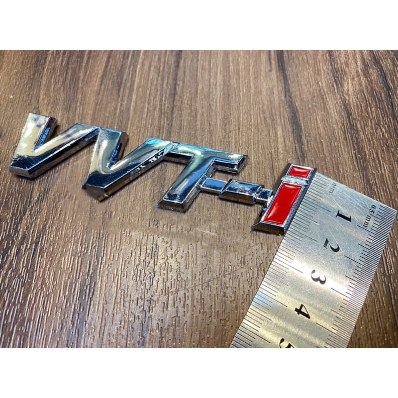 Toyota VVT-I Emblem Logo Wording Chrome Red Letter Logo Passo Myvi Vios ...