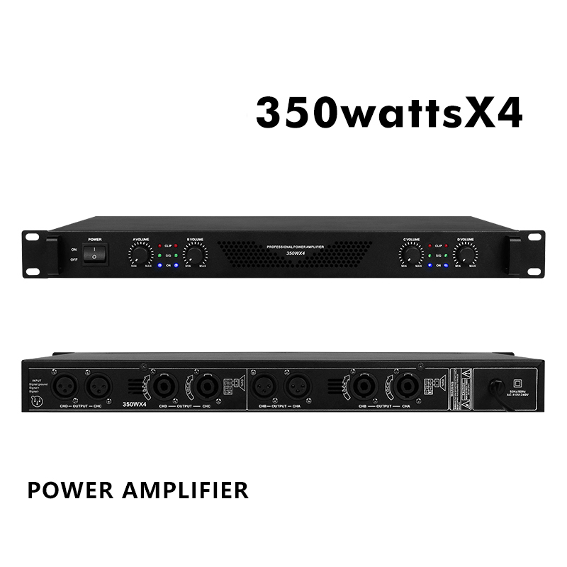 Power Amplifier 2 Channel 650 Watts X2 Class H Amp High Stability Pre